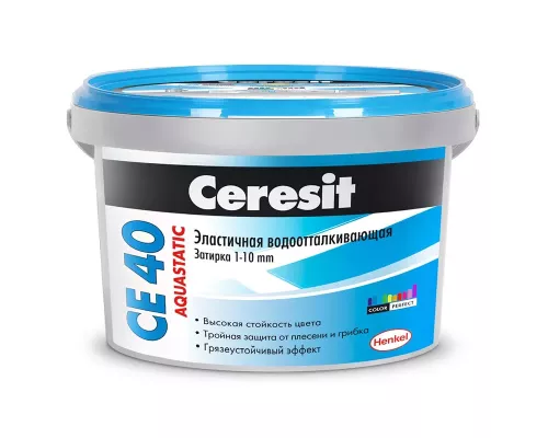 Ceresit Aquastatic CE 40 / Церезит затирка для швов с водоотталкивающим и антигрибковым эффектом