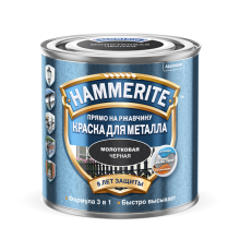 HAMMERITE / ХАММЕРАЙТ краска для металла с молотковым эффектом прямо на ржавчину черный 0,75 л