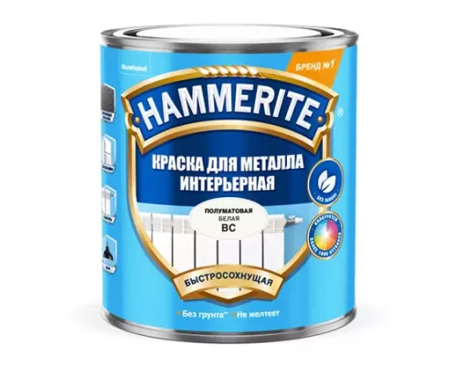 HAMMERITE / ХАММЕРАЙТ краска для металла интерьерная полуматовая база BC бесцветный 0,9 л