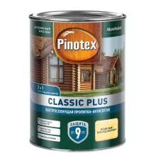 Pinotex Classic Plus / Пинотекс Классик Плюс пропитка антисептик 3 в 1 защита до 9 лет 0.9 л