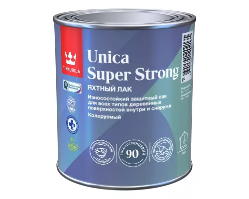 Tikkurila Unica Super Strong EP / Тиккурила Уника лак универсальный износостойкий высокоглянцевый