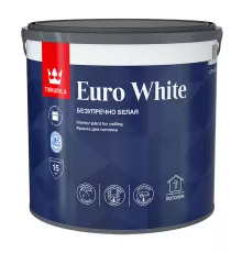 Tikkurila Euro White / Тиккурила Евро Безупречный потолок краска для потолка 2,7л